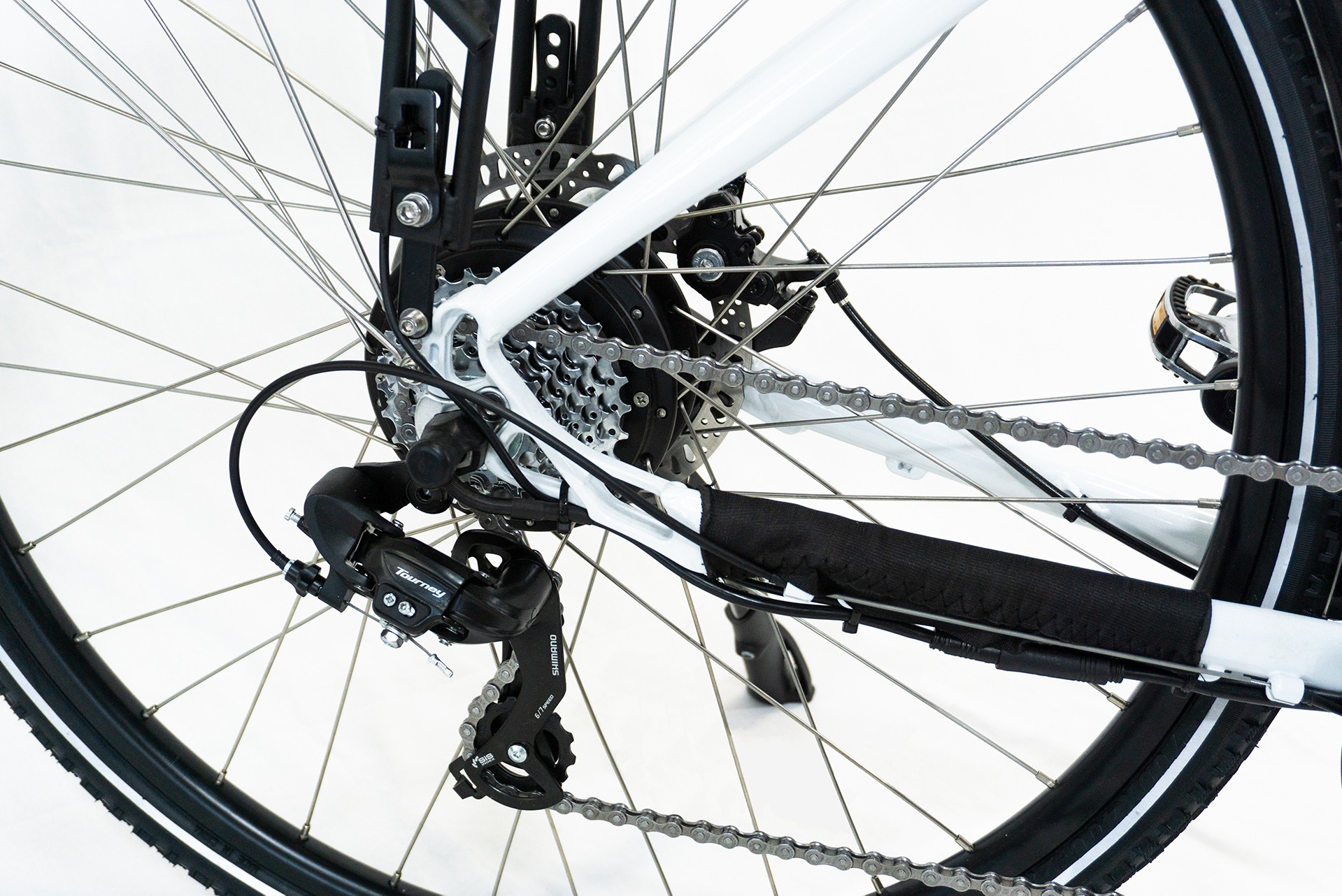 fahrrad schaltung hängt auf dem ersten gang