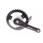 Preview: VARANEO Beachcruiser E-Bike crankset upright, black-silver, with chainring.