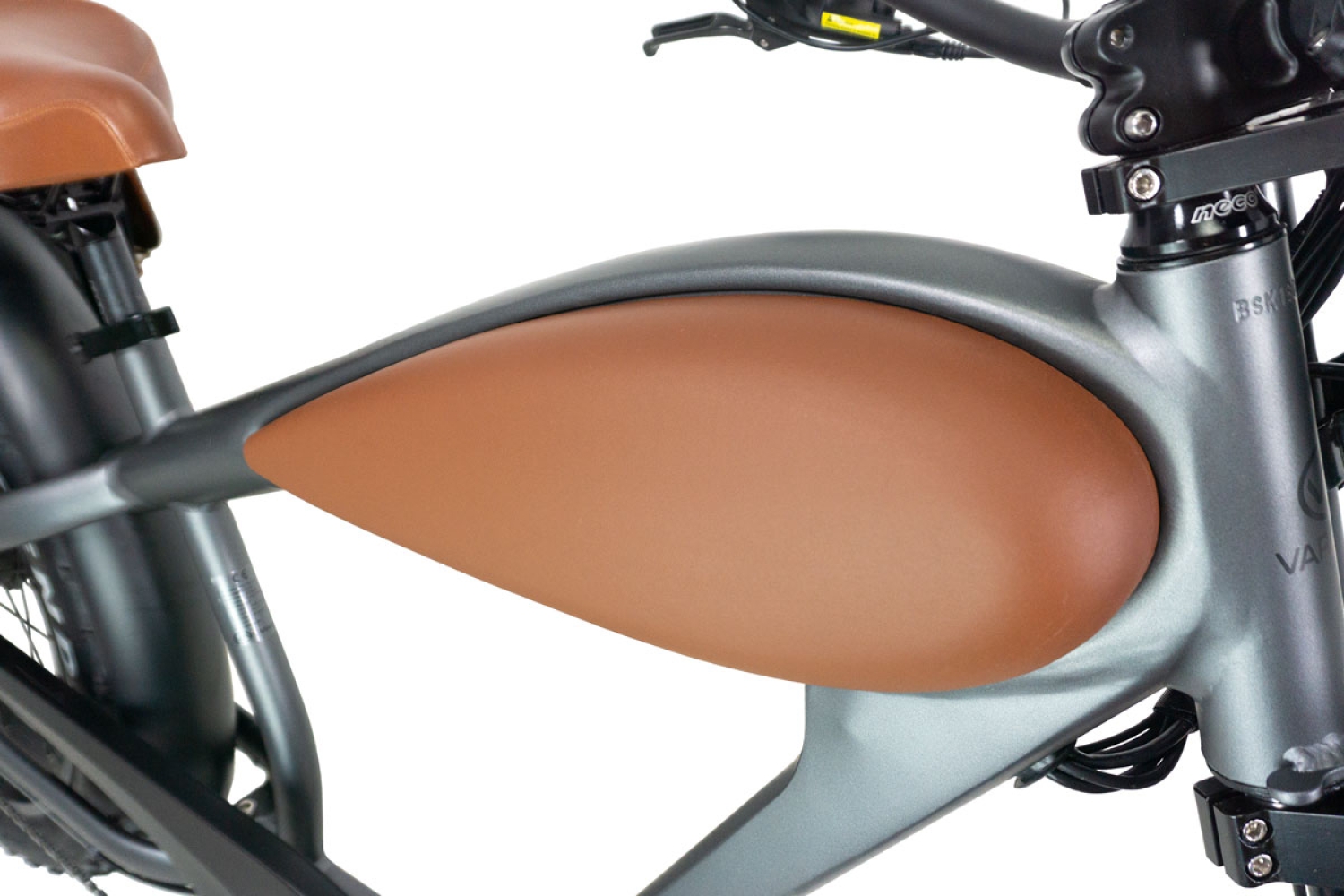 Tankabdeckung rechts für Varaneo Café Racer in Lederoptik Braun
